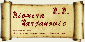 Miomira Marjanović vizit kartica
